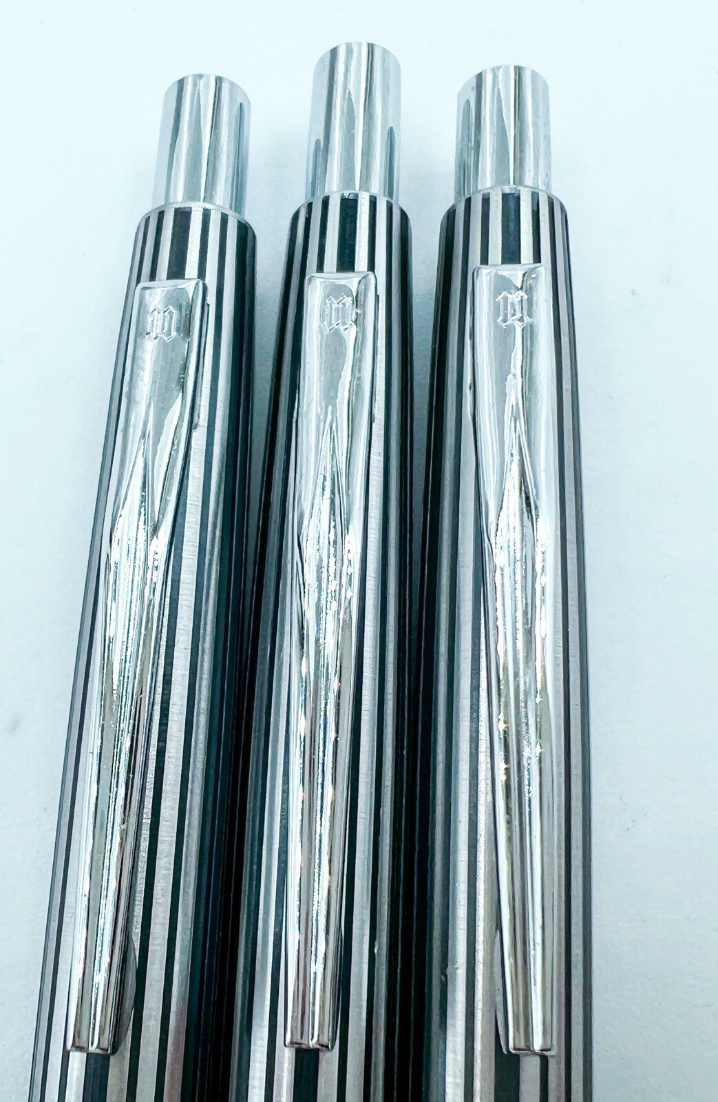 NOS Newman 3pcs Etched Mechanical Pencil 0.5mm retractable sliding sleeve