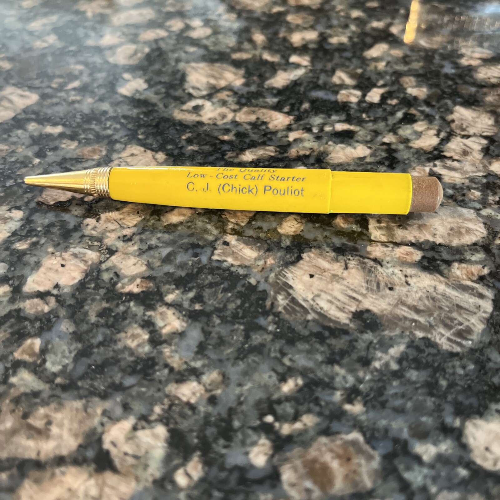 Vintage Mini Mechanical Pencil Advertising Calf Ween -C.J. (Chick) Pouliot
