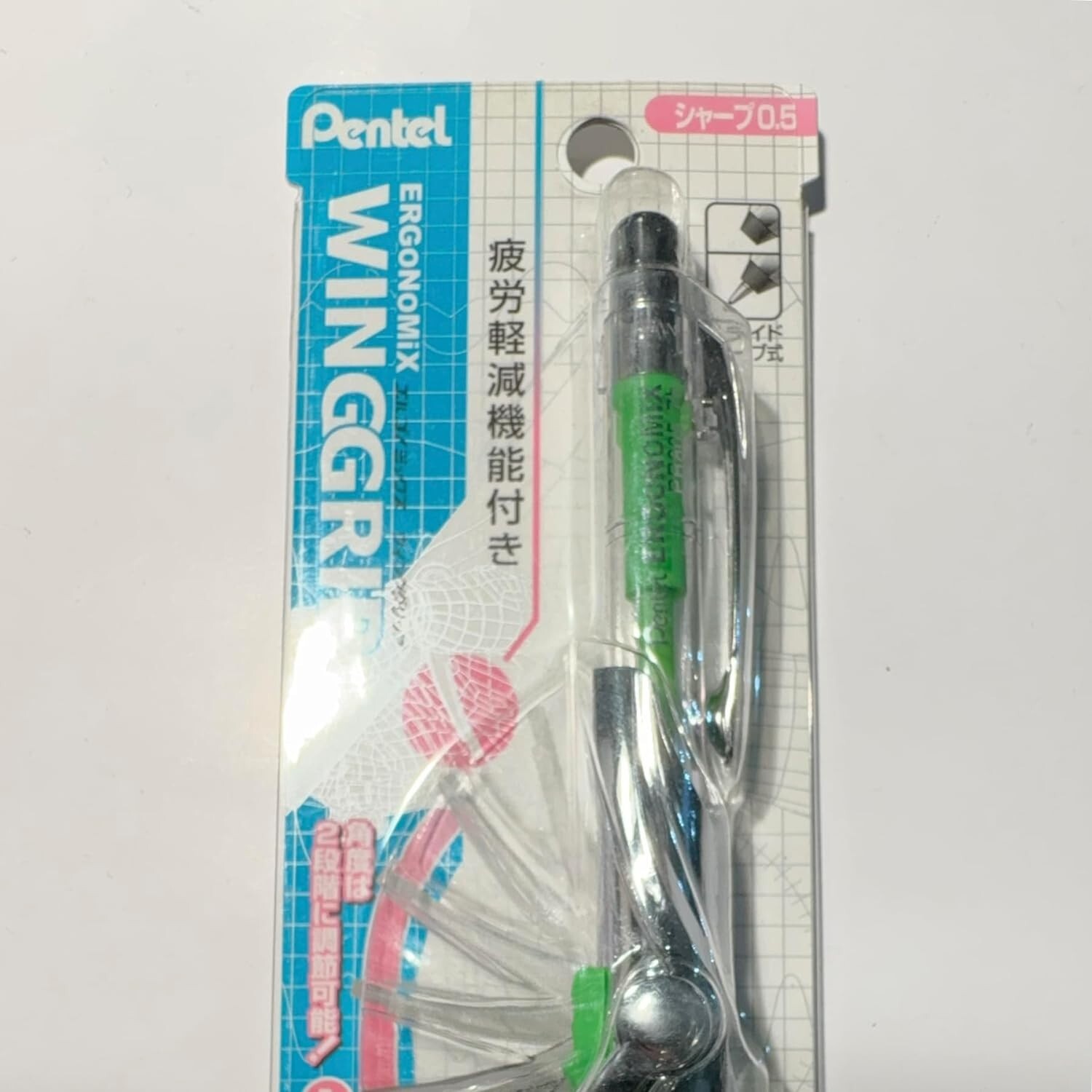 (Rare++++) Pentel Ergonomic Mechanical Pencil Ergonomix 0.5mm Green vintage NOS