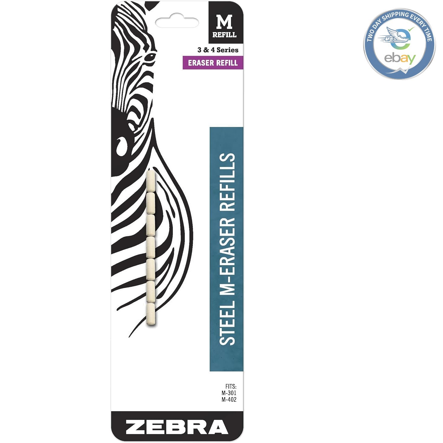 Non-Abrasive White Eraser Refills, 7-Pack for Smooth Writing Experience