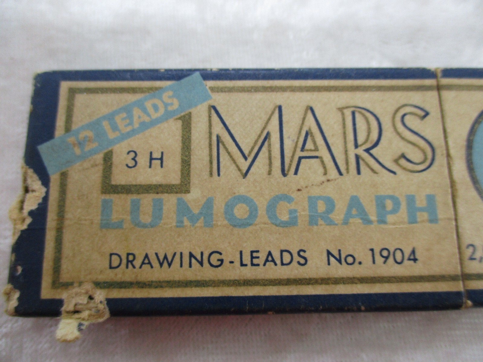 Vintage Box of Mars Lumograph Staedtler Drawing Leads No. 1904-3H, NOS