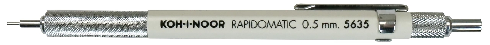 Koh-I-Noor Rapidomatic Mechanical Pencil, 5mm Lead, White, 1 Each (5635) .5 mm