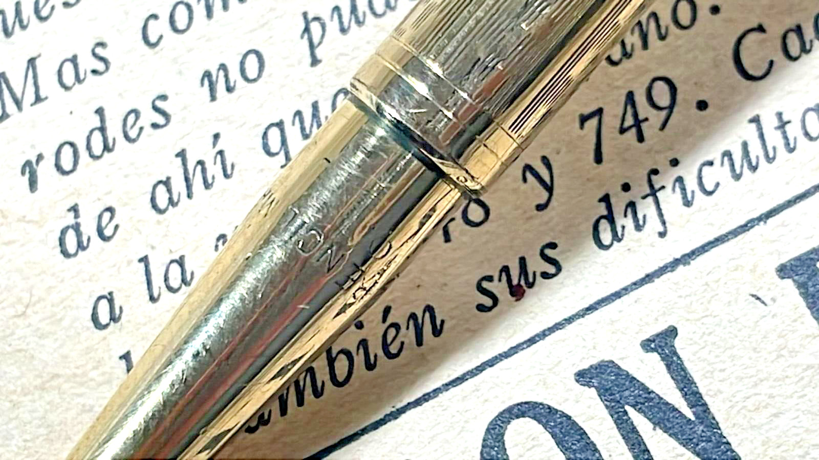 Artdeco Mabie Magazine Pencil Gold Filled Mechanical Pencil Hanging.