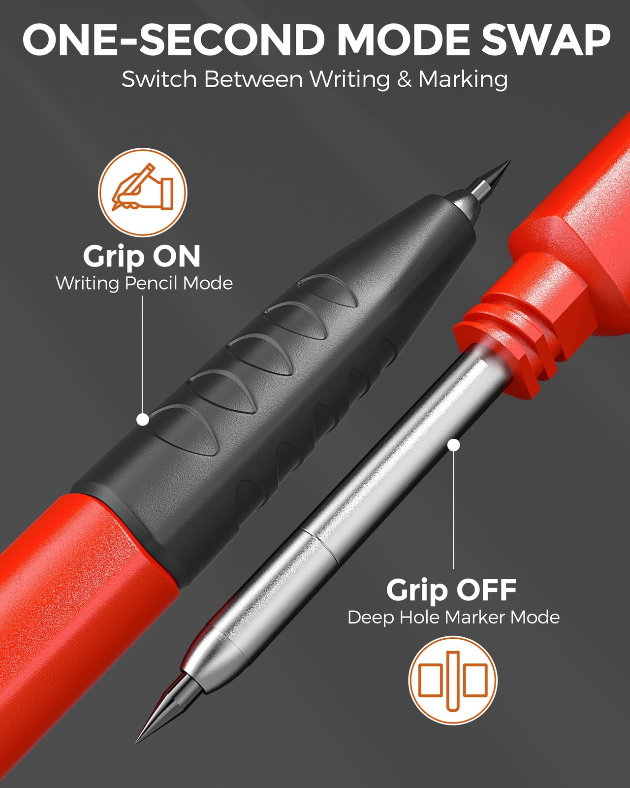 2 Pack Carpenter Pencils Deep Hole Marker Woodworking With Sharpener 26 Refills