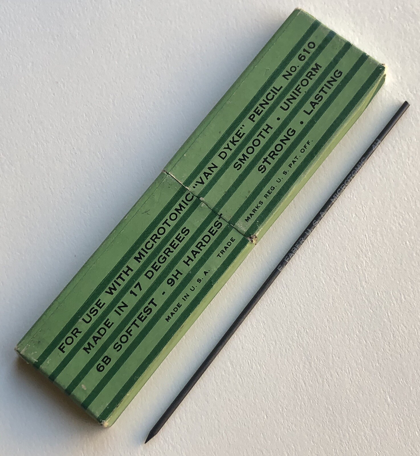 Vintage Eberhard Faber Van Dyke Microtomic 4H 2mm Mechanical Artist Pencil Lead