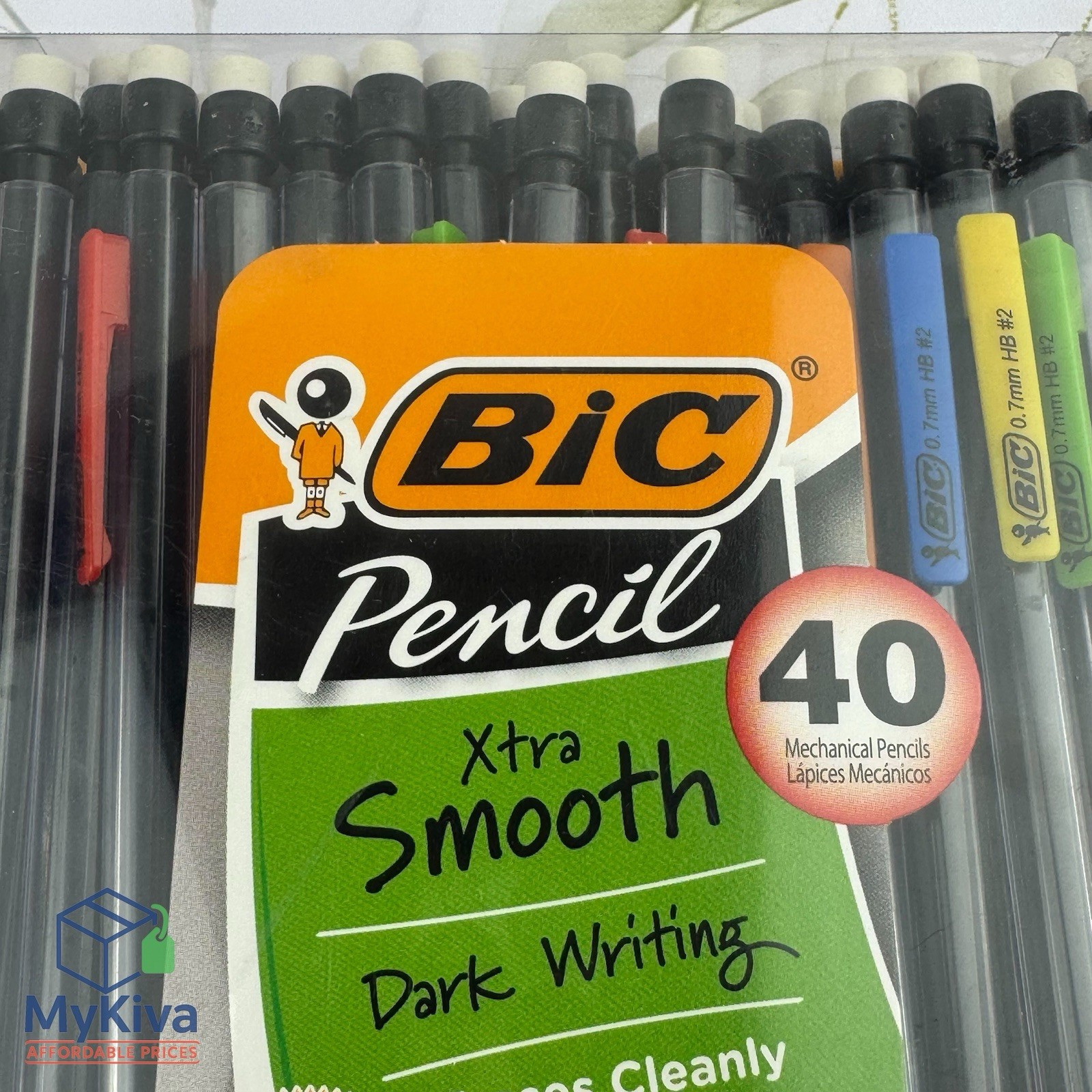 BIC mechanical pencils 40 pack Xtra Smooth 0.7mm number 2 dark writing erases cl