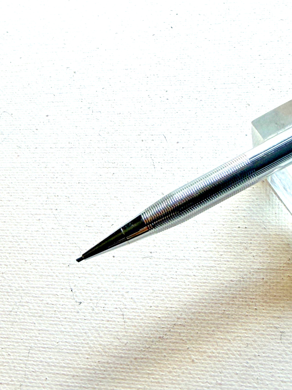 1980s Vintage Chrome Cross Twist Pencil . Knurled grip. Excellent condition.