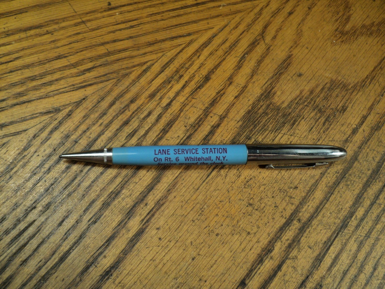 Vintage Vernon Mechanical Pencil Mobile Lane Service Station Whitehall NY