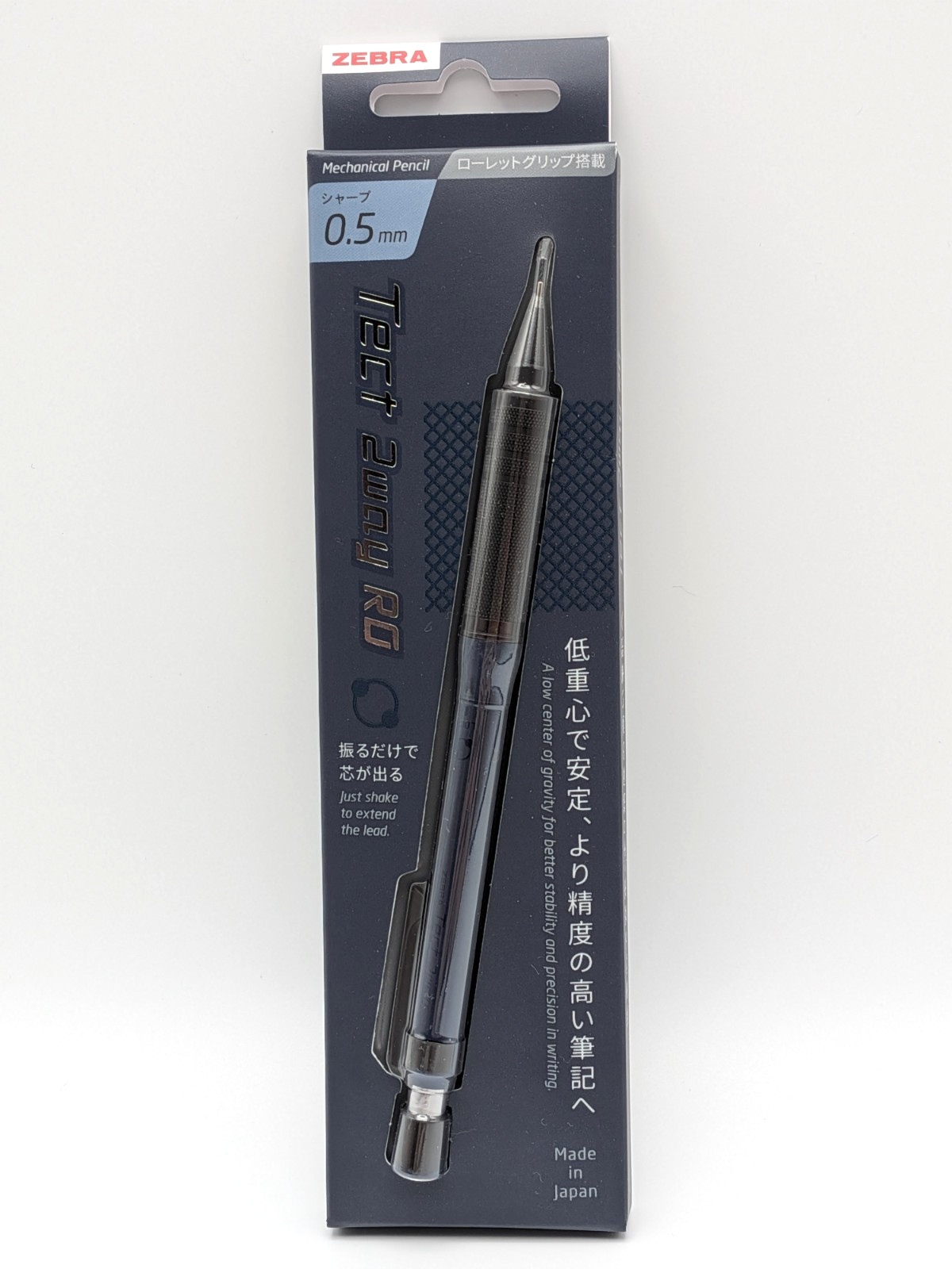 Zebra Tect 2way RO 0.5mm Mechanical Pencil Navy Black P-MA141-NVBK Japan