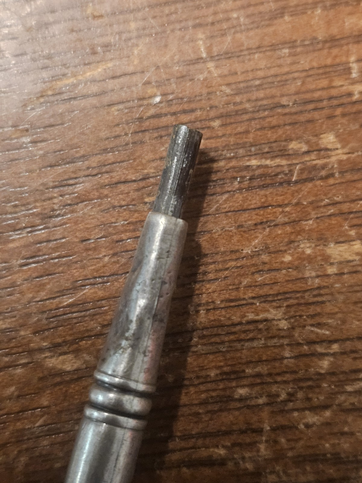 Sterling Silver Sliding Propelling Mechanical Pencil Ring Top Victorian Era Vtg