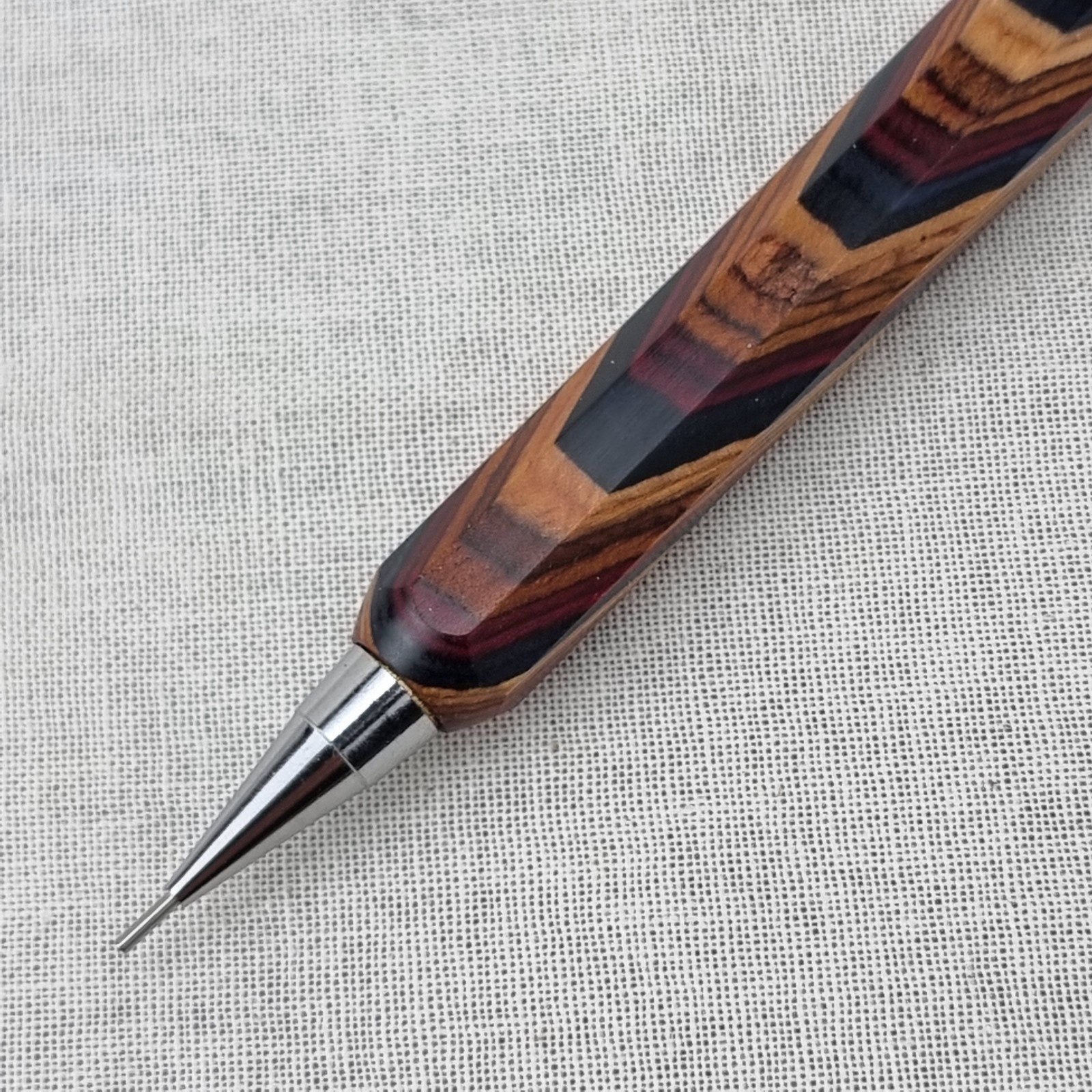 Hand Crafted Pentel P-205(0.5mm) Mechanical Pencil with Octagonal Wood Barrel