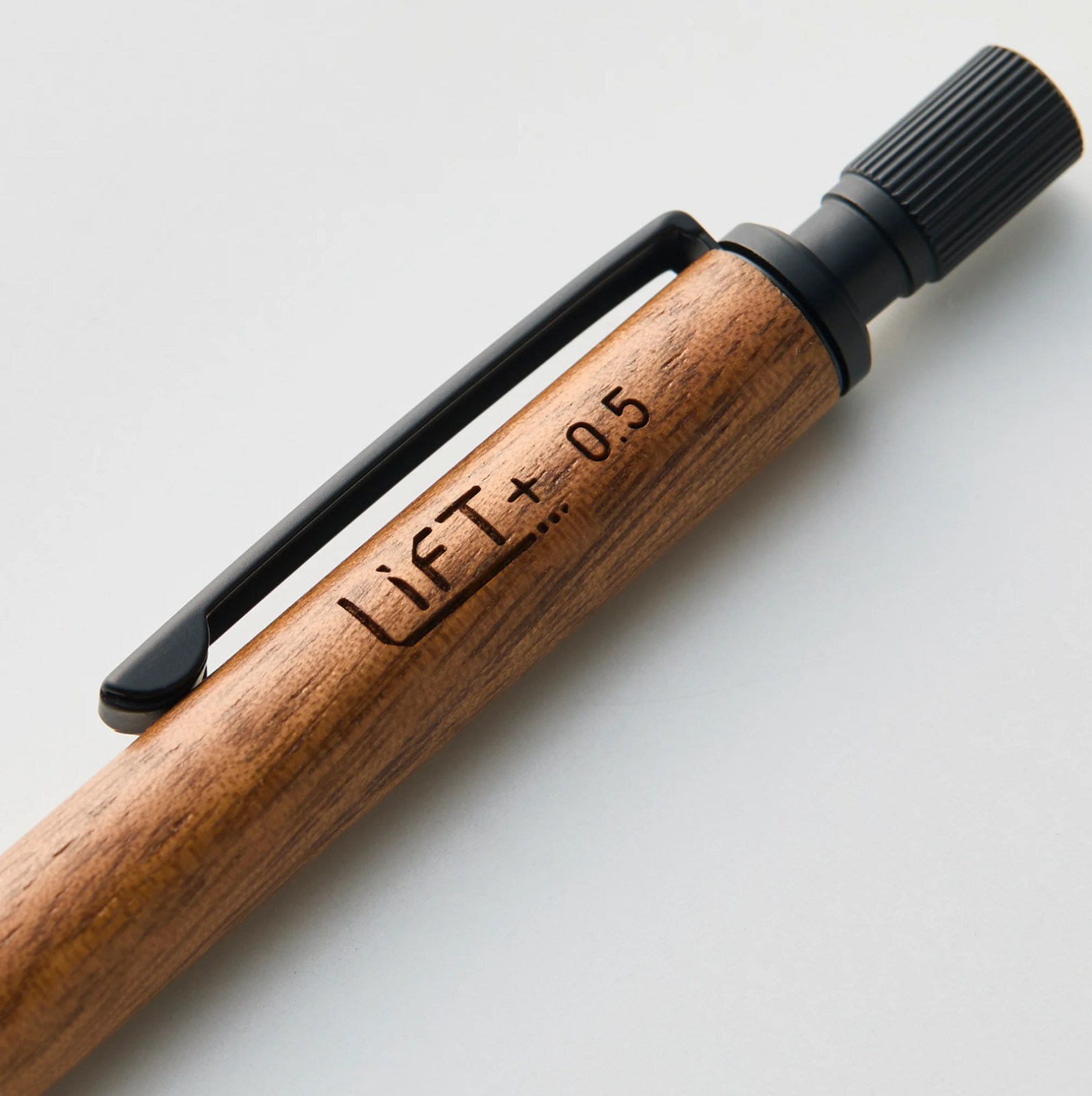 Kitera LIFT+ Wood 0.5mm Mechanical Pencil Walnut Brass Made in Japan