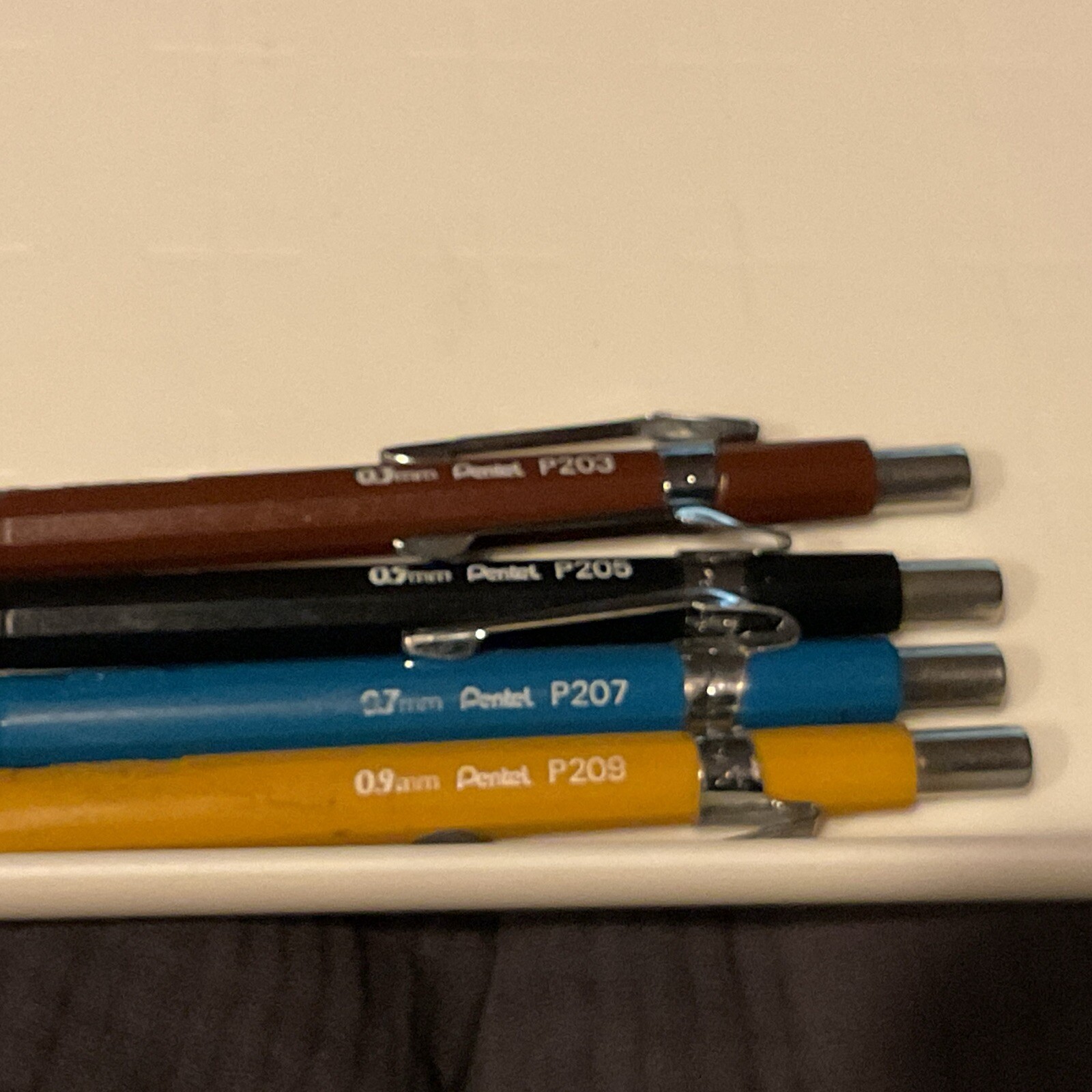 Lot of 4 Pentel Mechanical Pencils P209, P205, P207, P203 Japan Ref 34