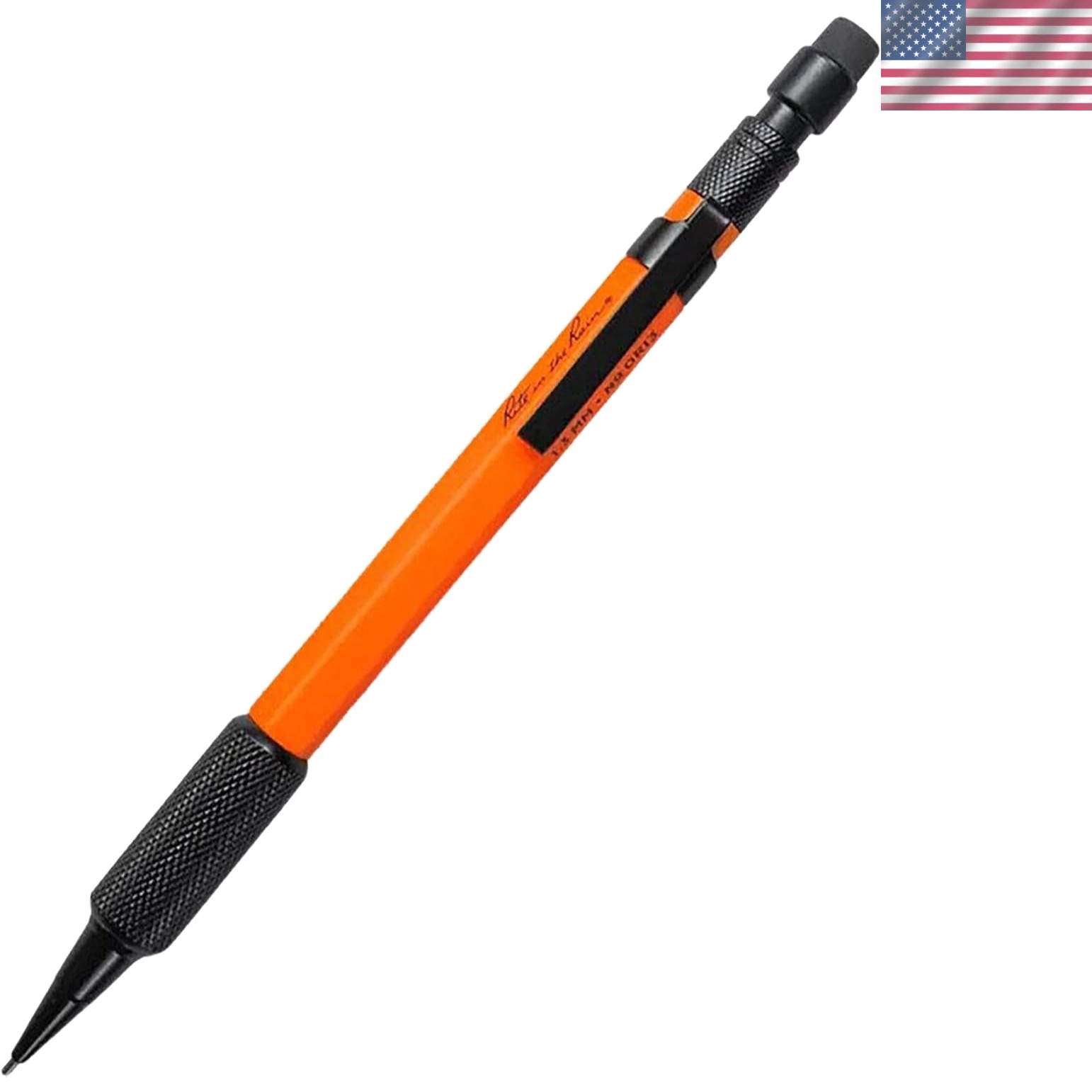 Weatherproof Mechanical Pencil, Orange Barrel, 1.3mm Black Lead No. OR13