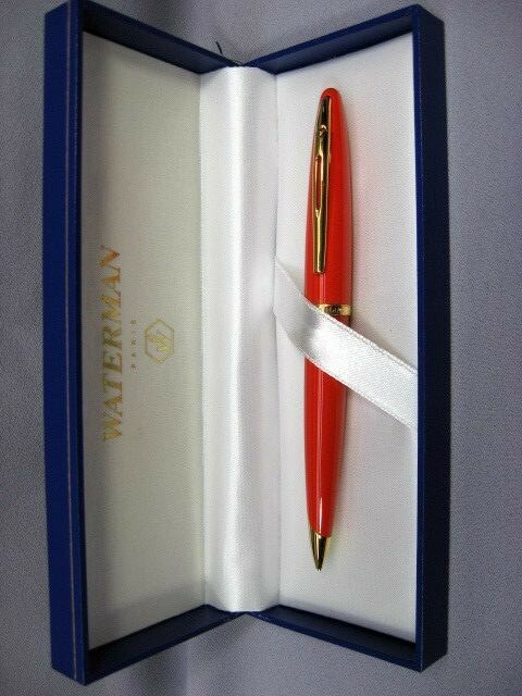 Waterman Carene Pencil Coral Orange & Gold 0.5mm Pencil New In Box