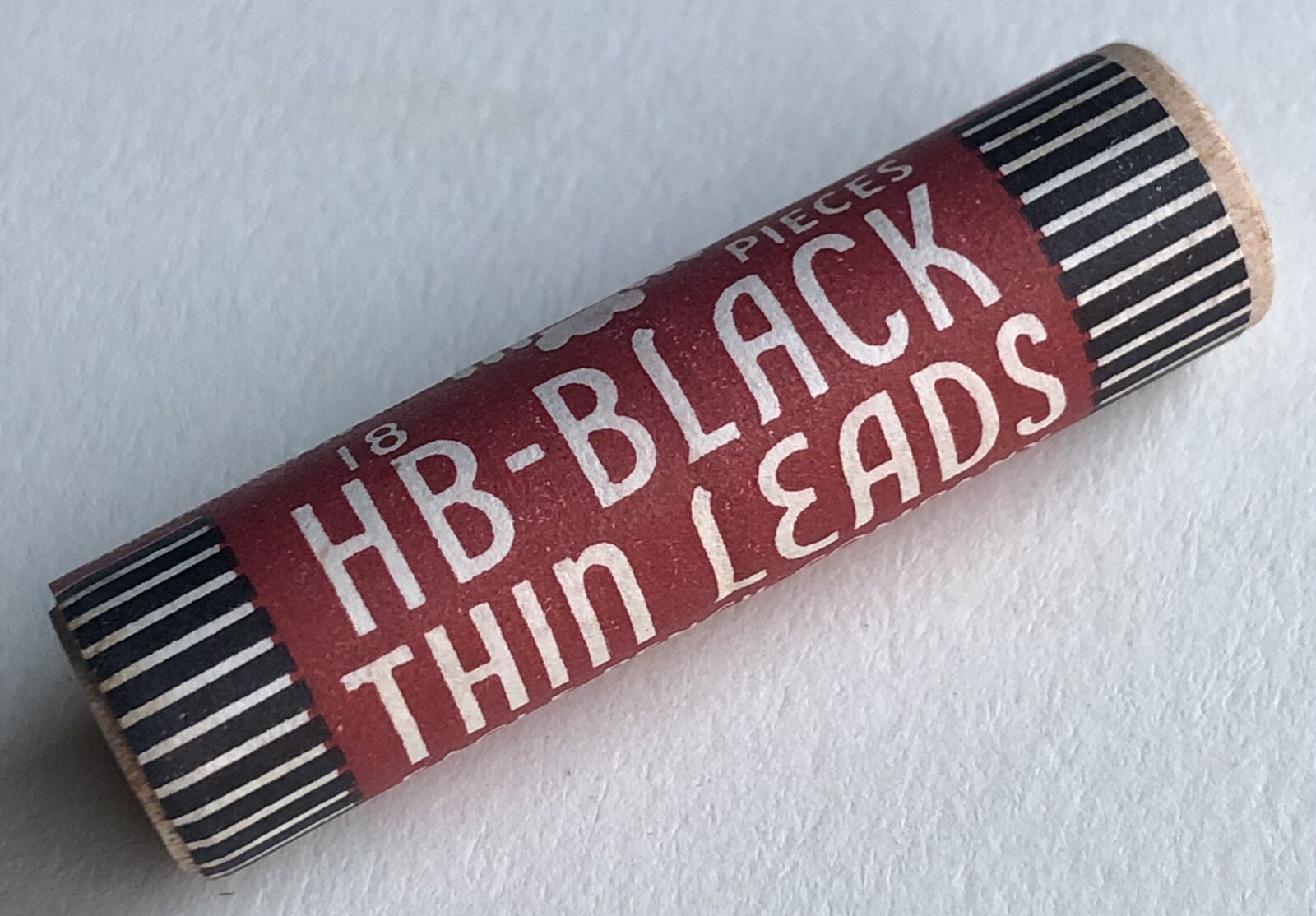 Vintage EAGLE Pencil Co. Mechanical Lead HB Black 1.18mm NOS 18pk Wood Tube USA