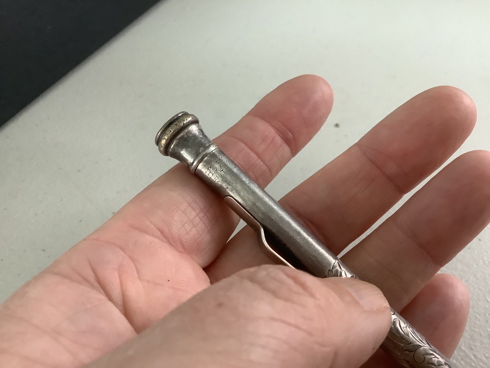 VTG 1938 Sterling Silver Wahl Ever Sharp Mechanical Pencil engraved 5” 19.84g