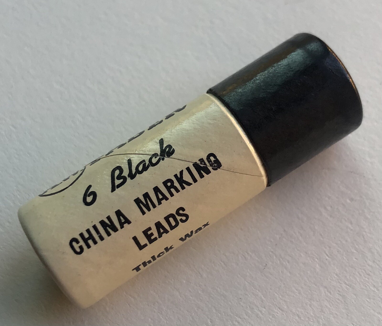Vintage A. W. Faber Black China Marking 4mm Lead NOS 6 Per Tube Extra Holder USA