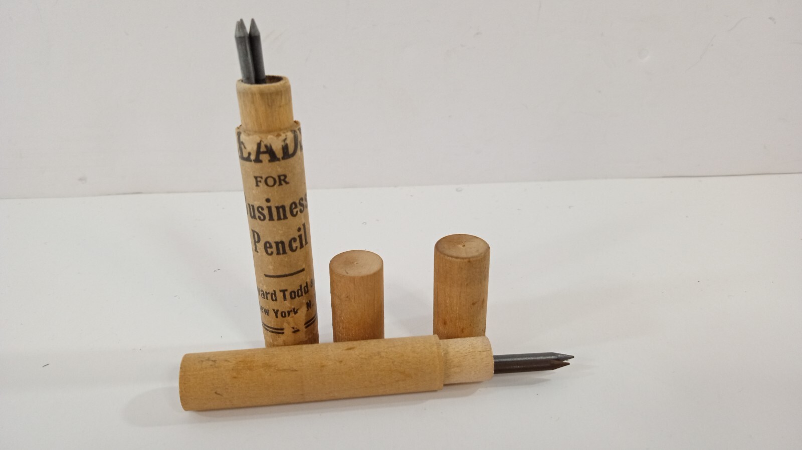 Antique Edward Todd Leads For Business Pencils Original Wooden Cases