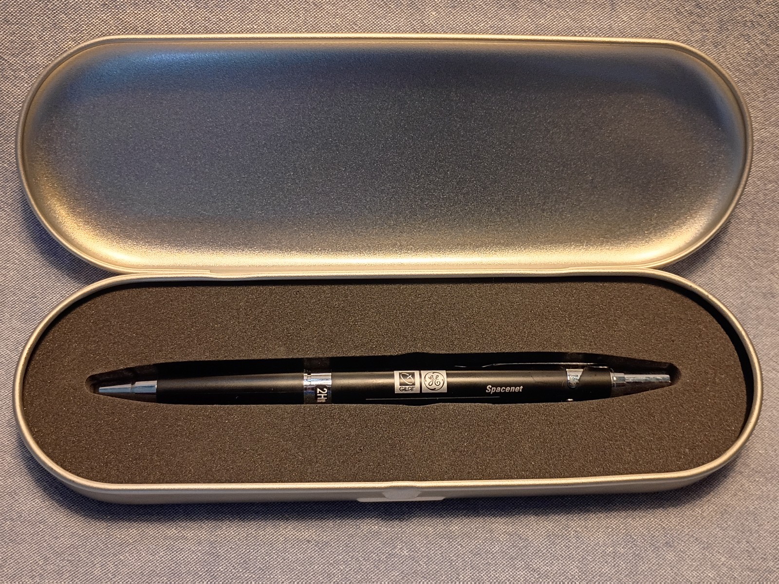 Pilot H-1005 Mechanical Pencil w/SPACENET, GILAT and GE advertising-New in case