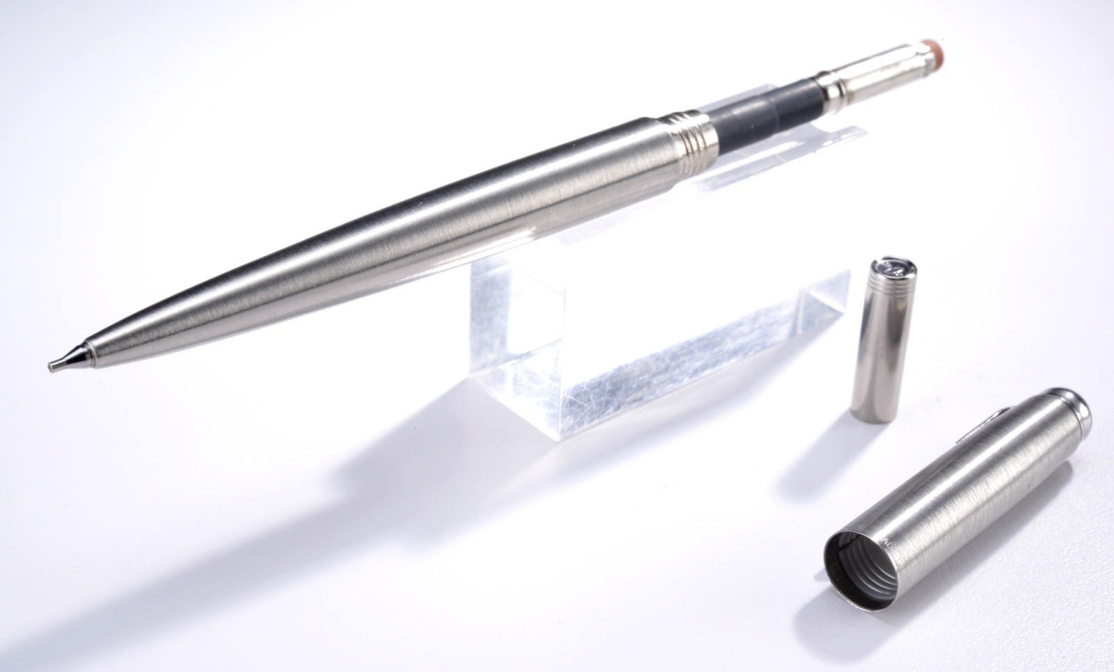 Vintage Parker 45 Stainless Chrome Trim Mechanical Pencil USA (No Monogram) #25