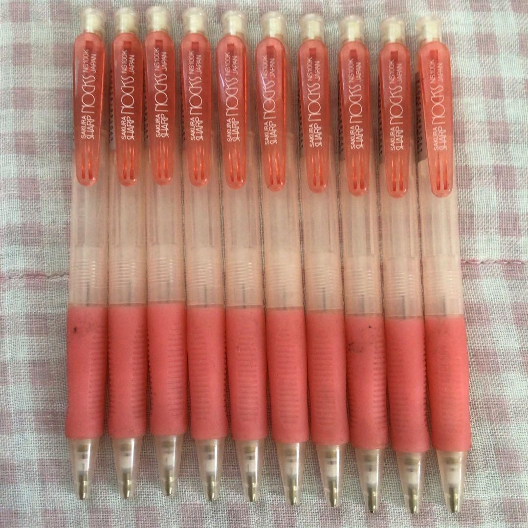 Sakura Sharp Pencil 0.5mm Nocks Pink 10 pieces Discontinued