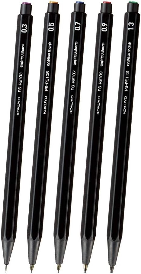 KOKUYO Mechanical Pencil 0.3/0.5/0.7/0.9/1.3mm PS-PE DX5SET