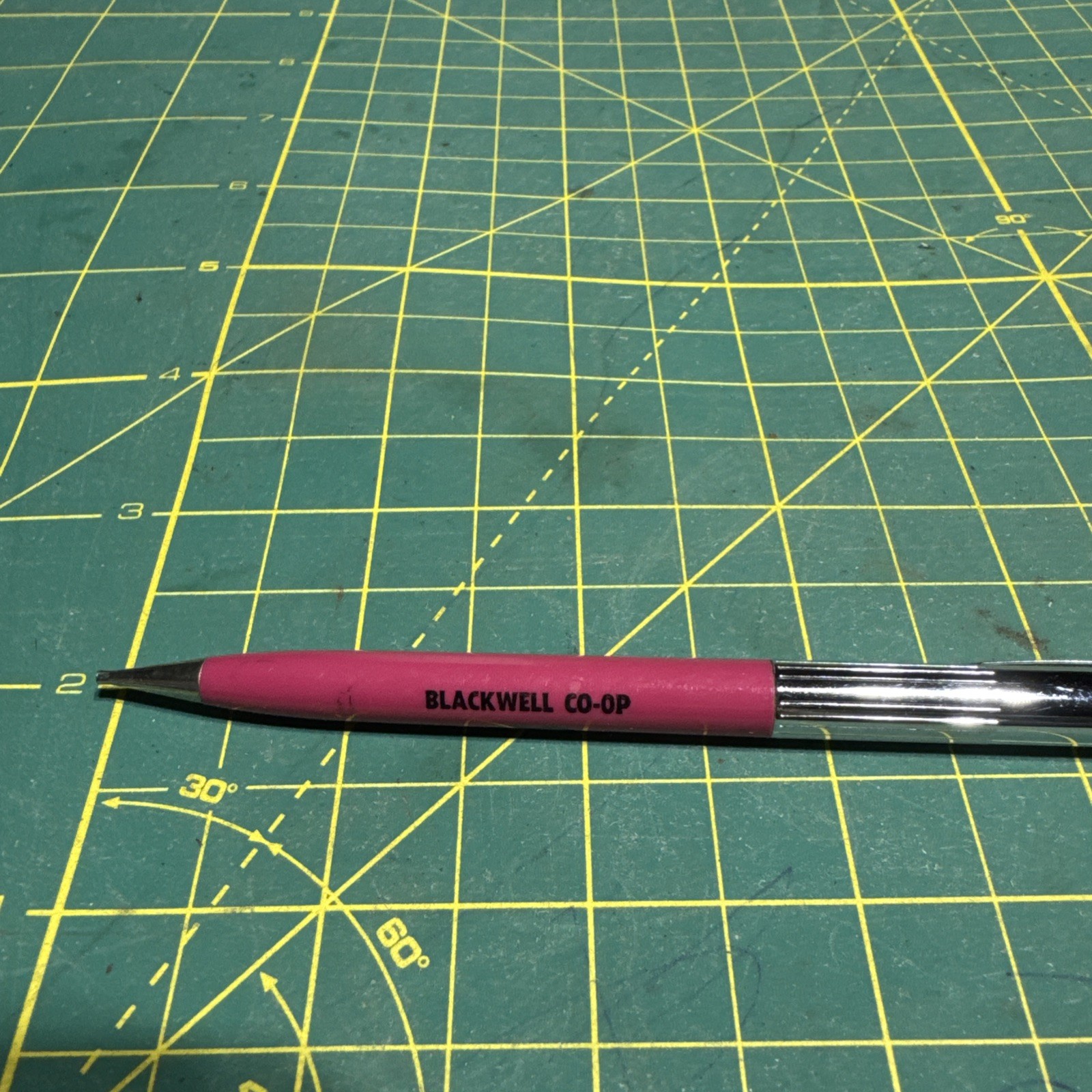 Vintage 1960’s Sheaffer Blackwell, OK Coop Pink/Chrome Mechanical Pencil