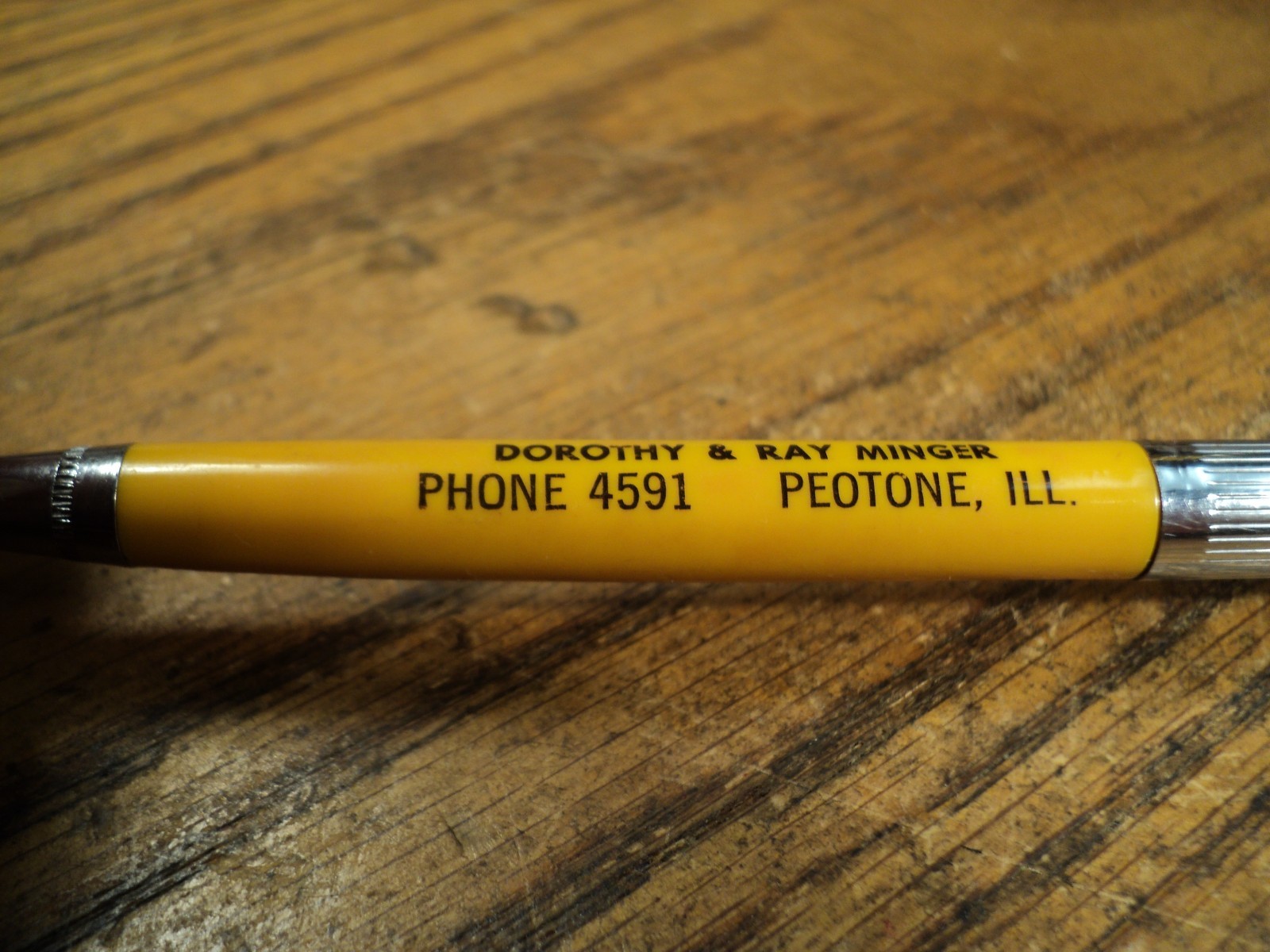 Vintage Vernon Mechanical Pencil Advertising The Village Shop Peotone Ill