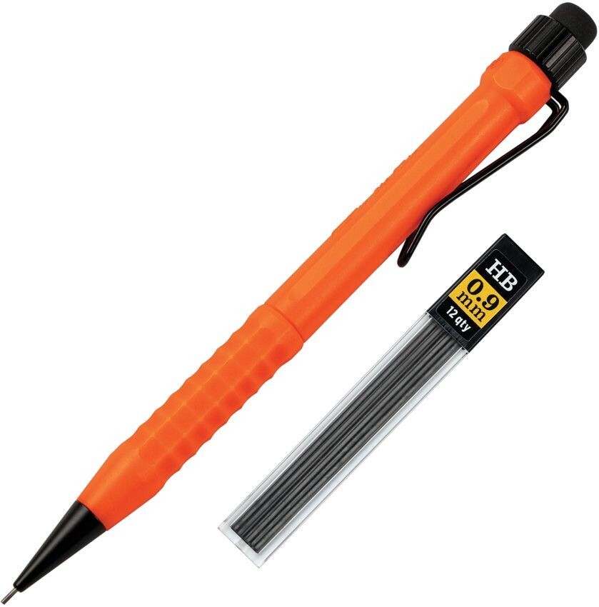 Rite In The Rain Precision Twist Pencil Orange Pocket Clip Eraser Medium Lead