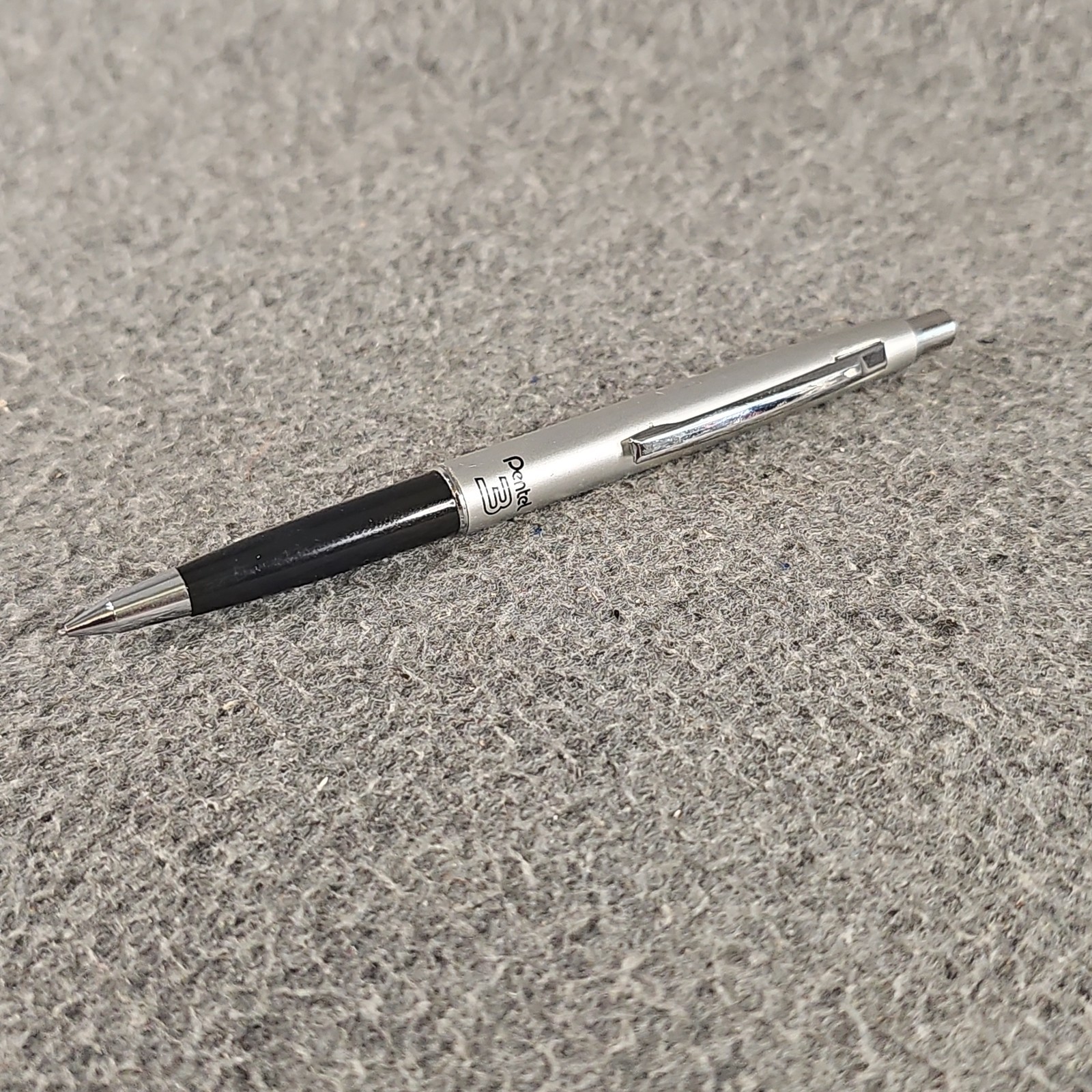 Vintage Pentel 3 Mechanical Pencil 0.3mm Black Silver Pencil Made Japan