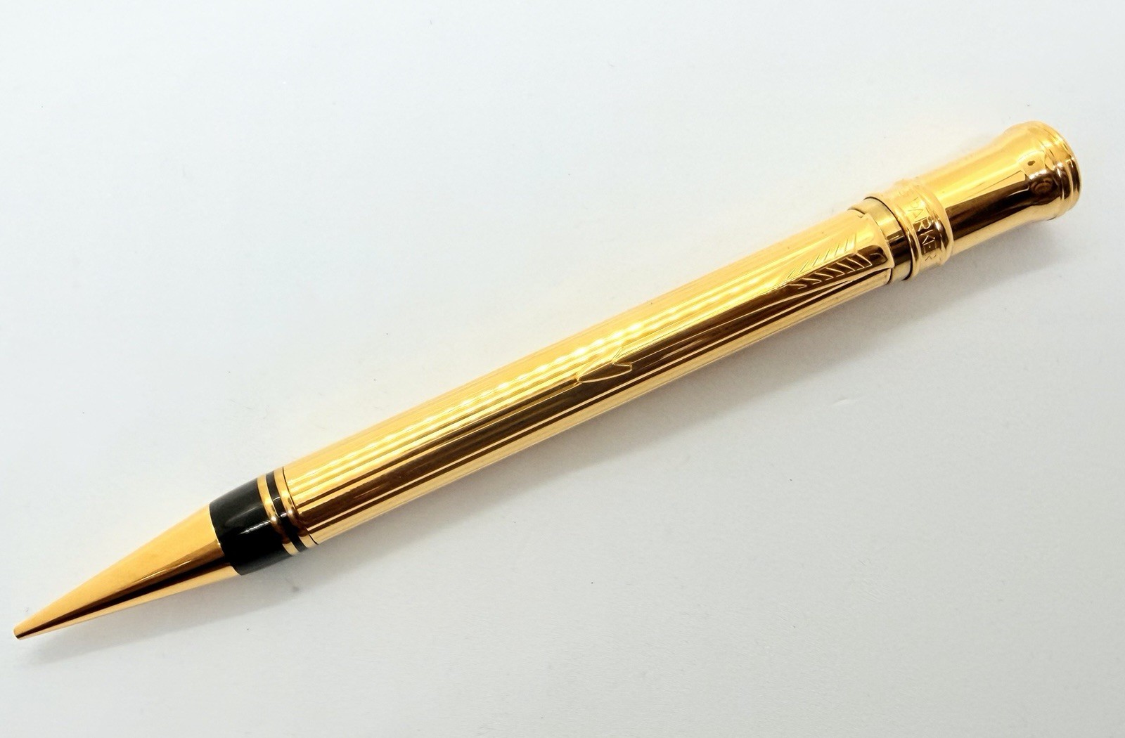 Mint Parker Duofold 23K Gold Plated Mechanical Pencil Continue Twist Cherry Wood