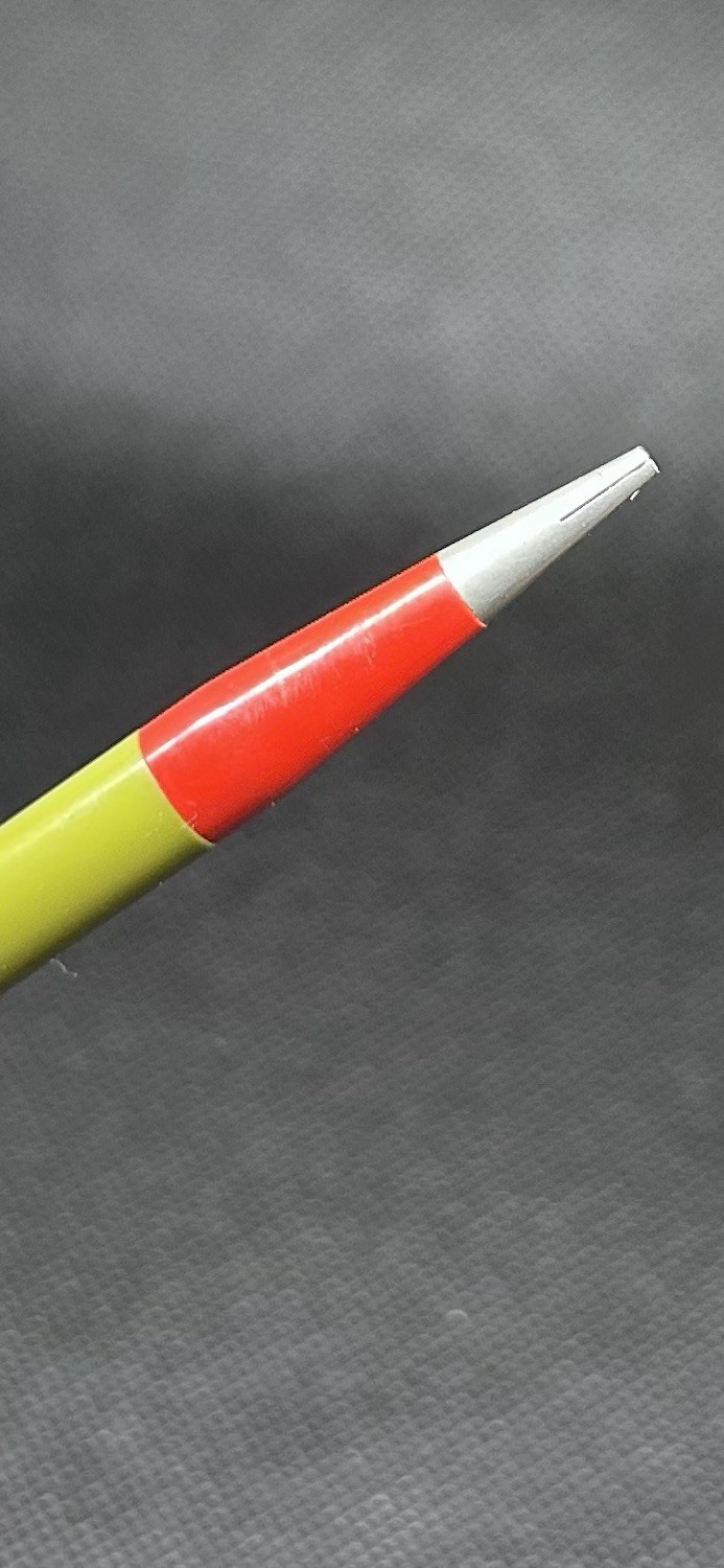 Vintage Autopoint Mechanical Pencil Lime Green Red Tip USA 5.5” For Parts/Repair