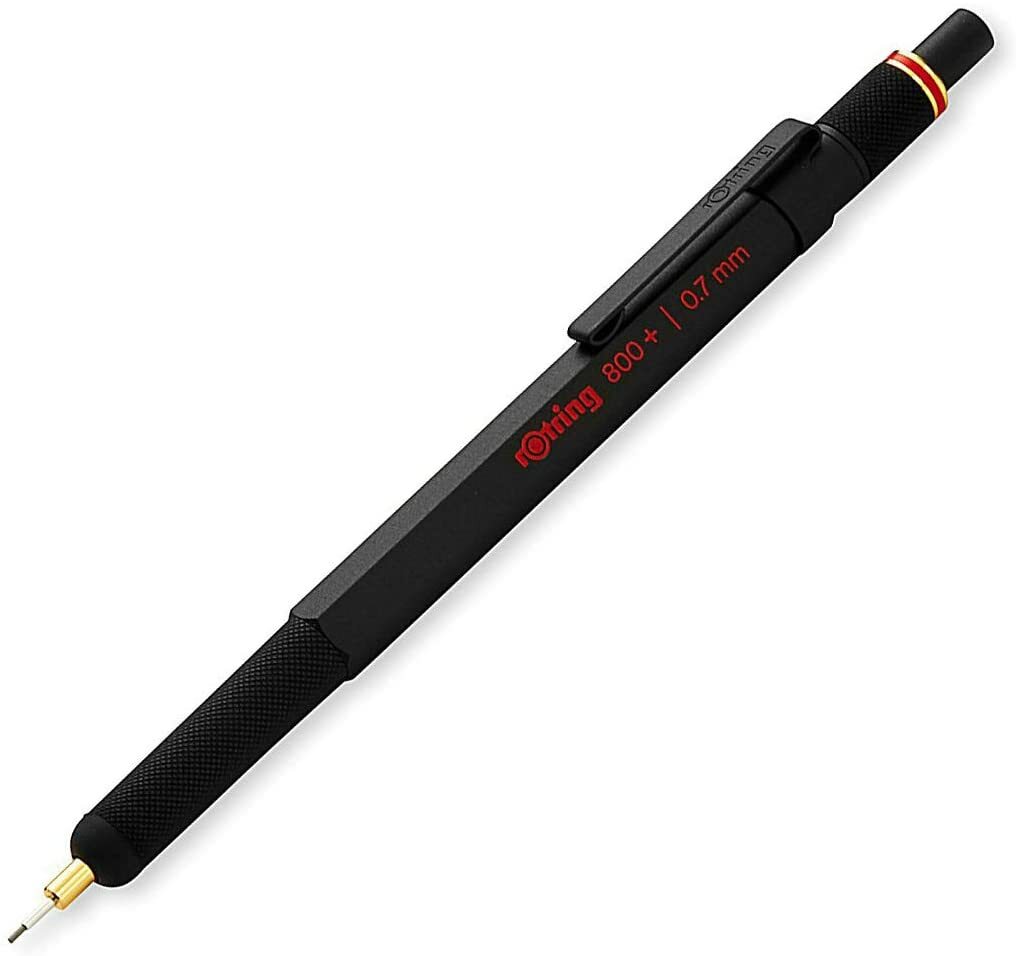 rOtring 1900182 800+ Mechanical Pencil and Touchscreen Stylus, 0.7 mm, Blac