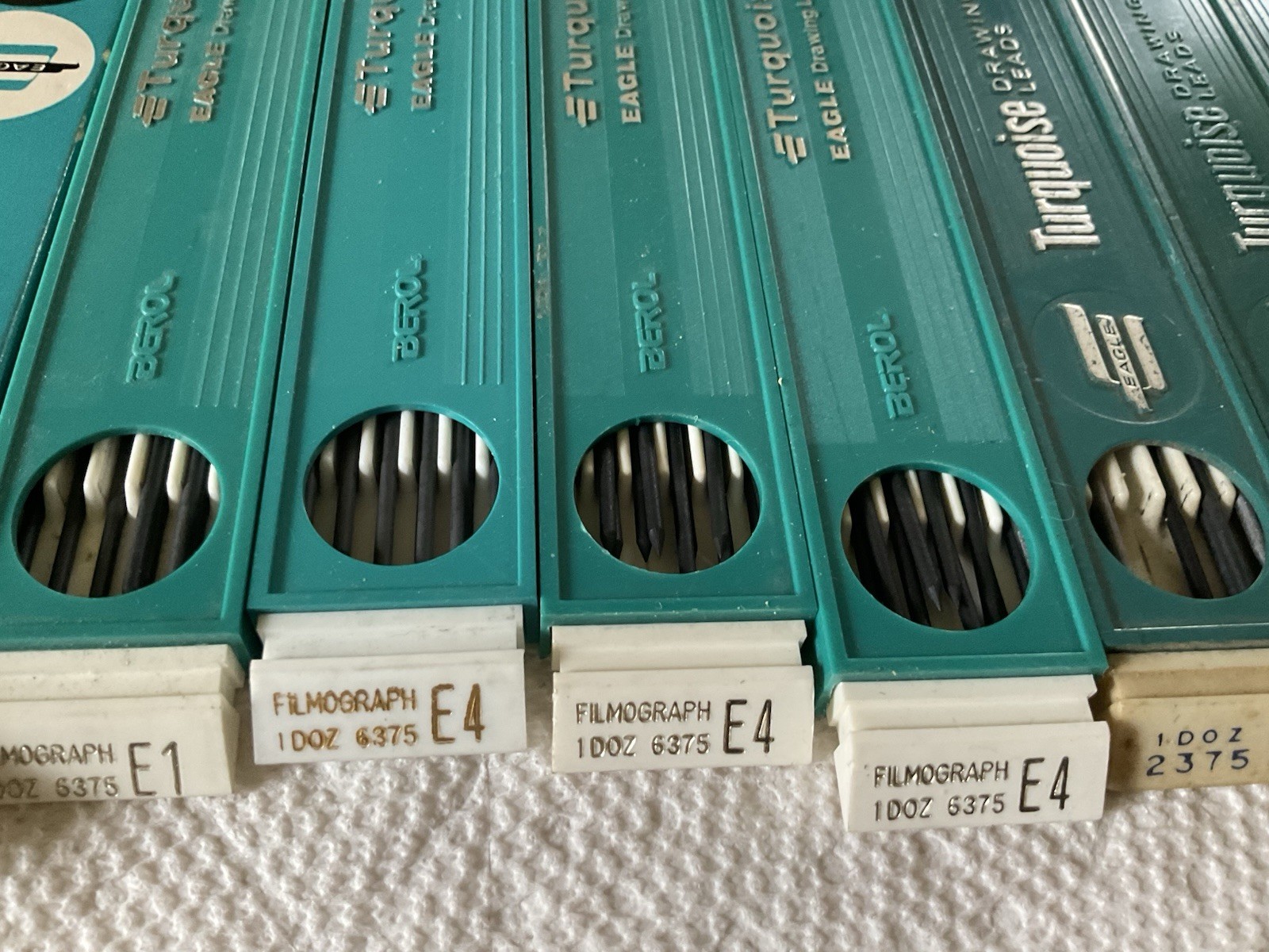 Turquoise Berol Drawing Leads 2375 & 6375 Asst.Quantities Lot 9 Pkgs