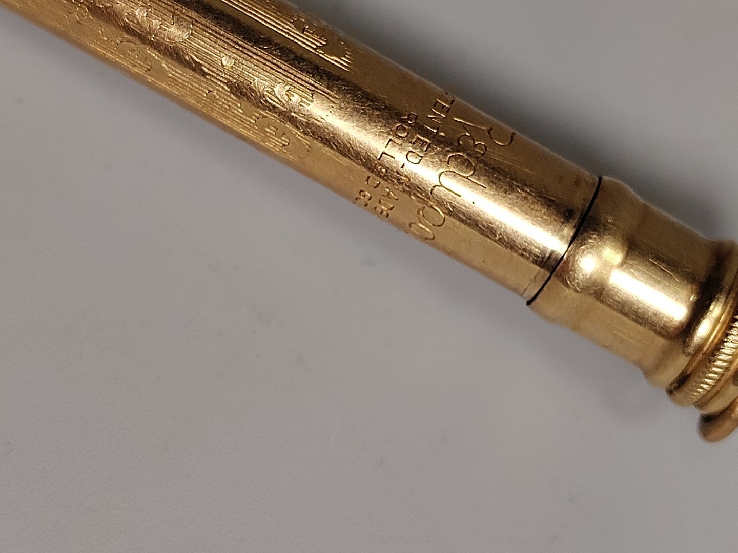 Redipoint 4” Chatelaine Deco Fleur De Lis Design Rolled Gold Mechanical Pencil