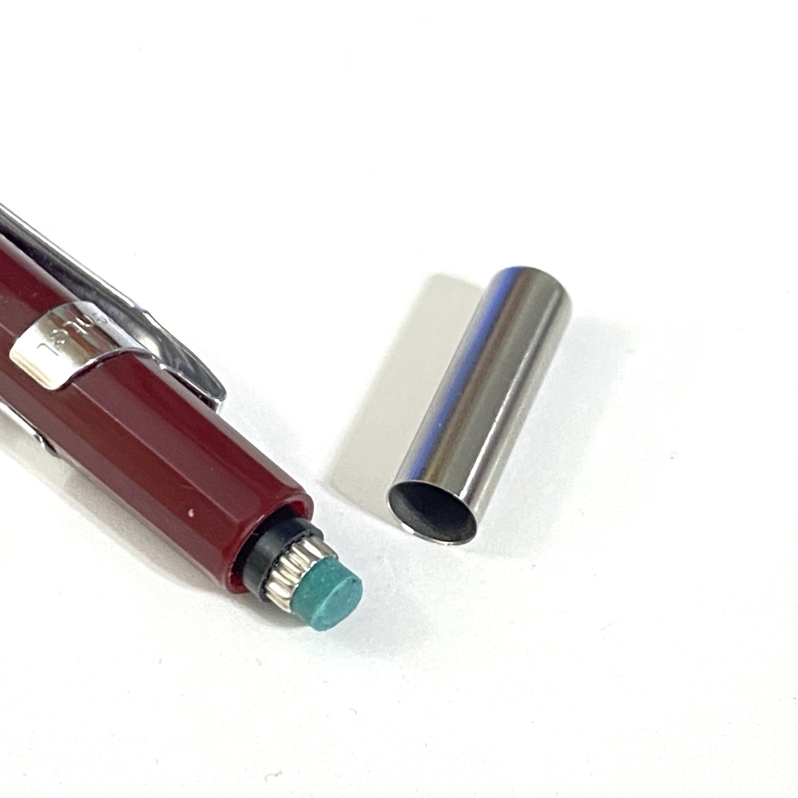 Vintage DARK RED BARREL Pentel P205 Mechanical Pencil Japan .5 MM