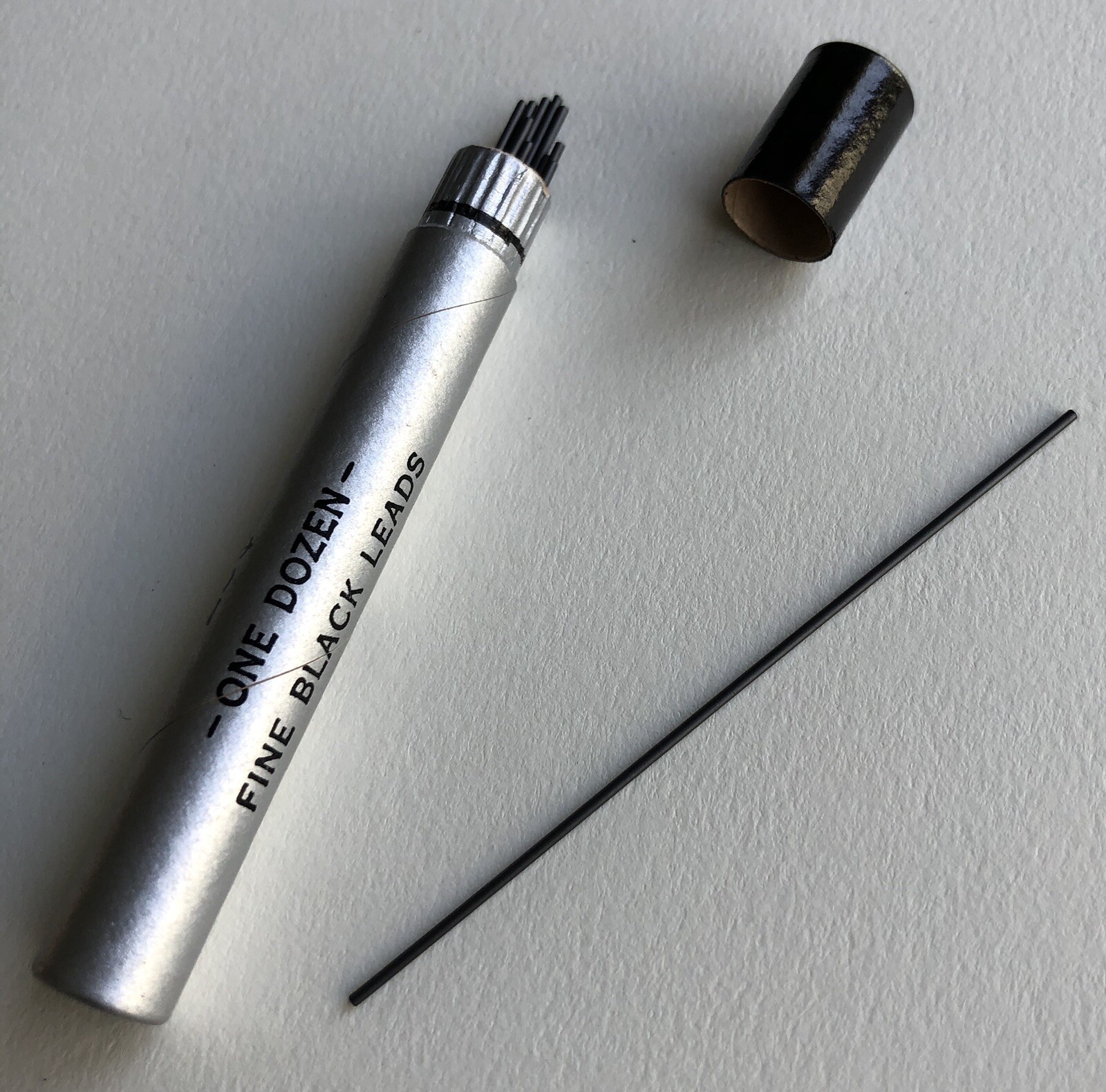 Vintage Anson .9mm Firm Black Mechanical Pencil Leads Tube Of 12 Graphite Sticks