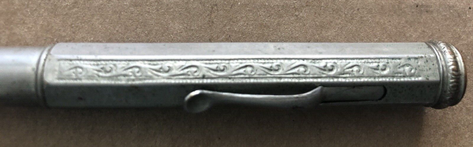 Vintage GERMANY Mechanical Pencil Silver Tone Fancy Art Deco 4 FOUR COLOR