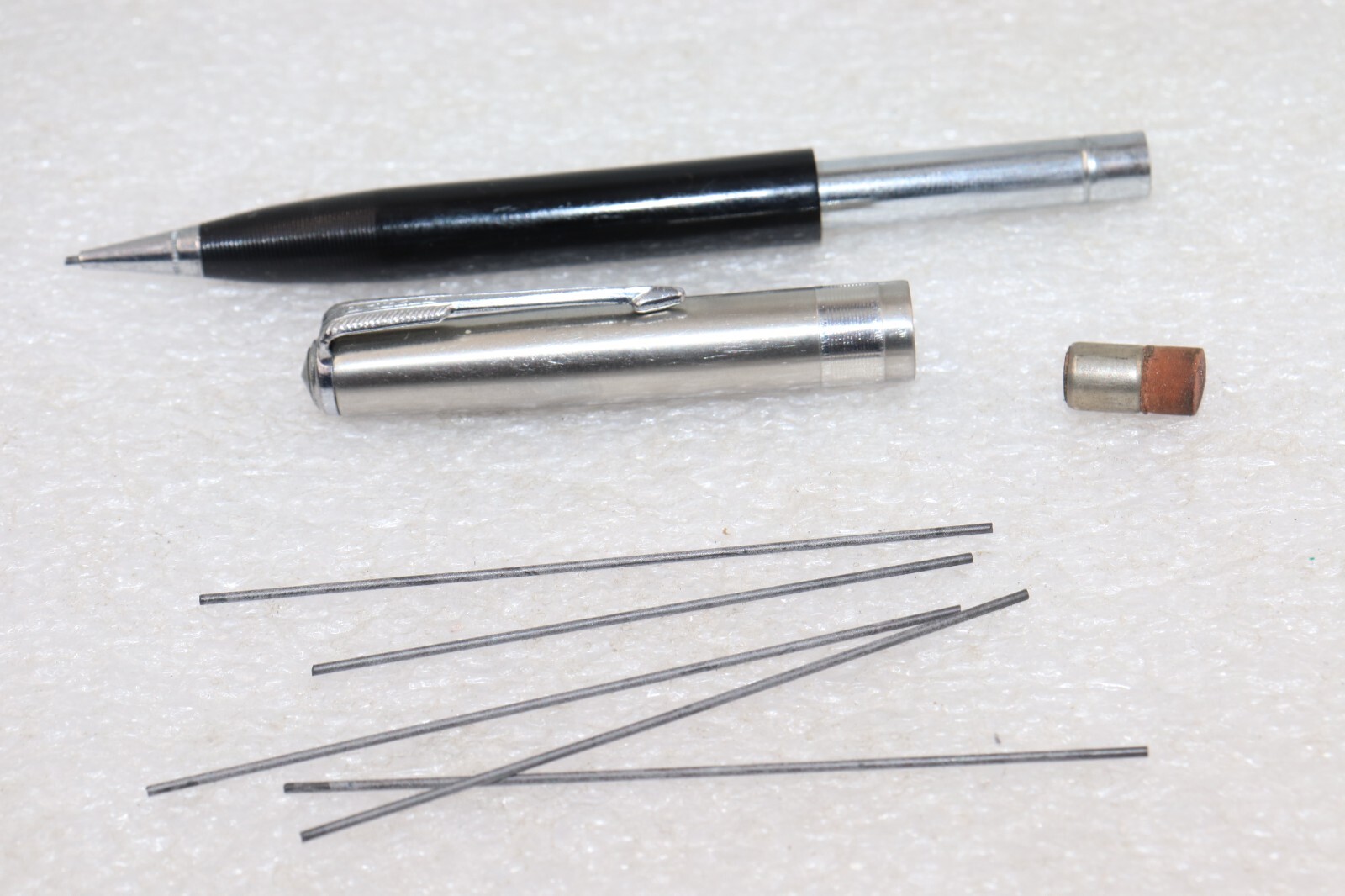1937-1941 PARKER Stacked Coin Cap Mechanical Pencil Clear Cap Jewel