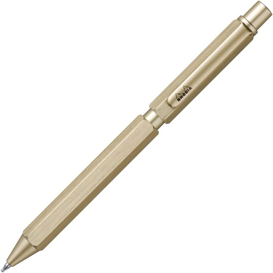 Rhodia Multi Mechanical Pencil Ballpoint Pen Hexagonal Script Limited Color Gold