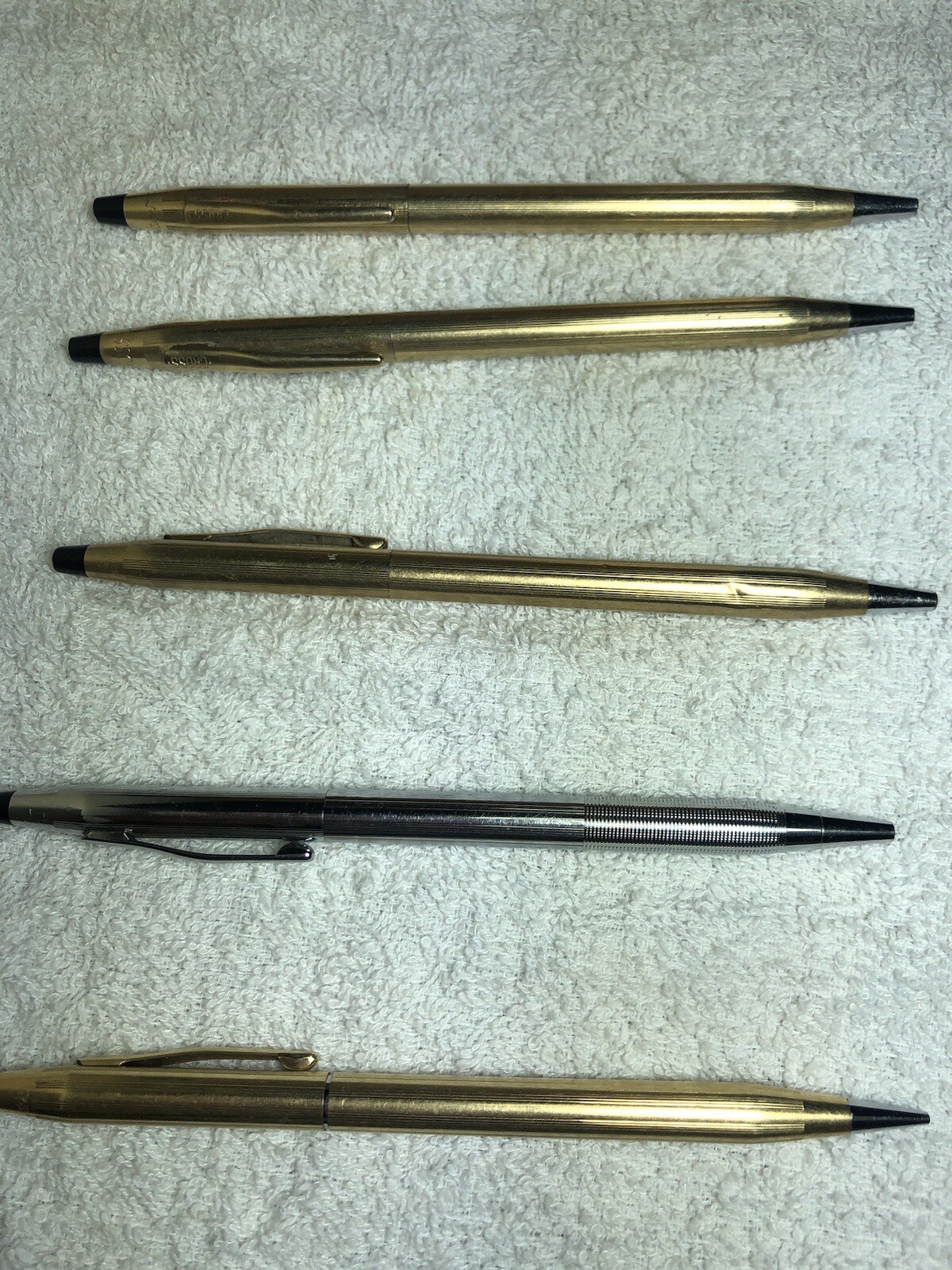 Vintage – Lot Of 5- Cross Pens & Mechanical Pencils – See Description 10kt 12kt