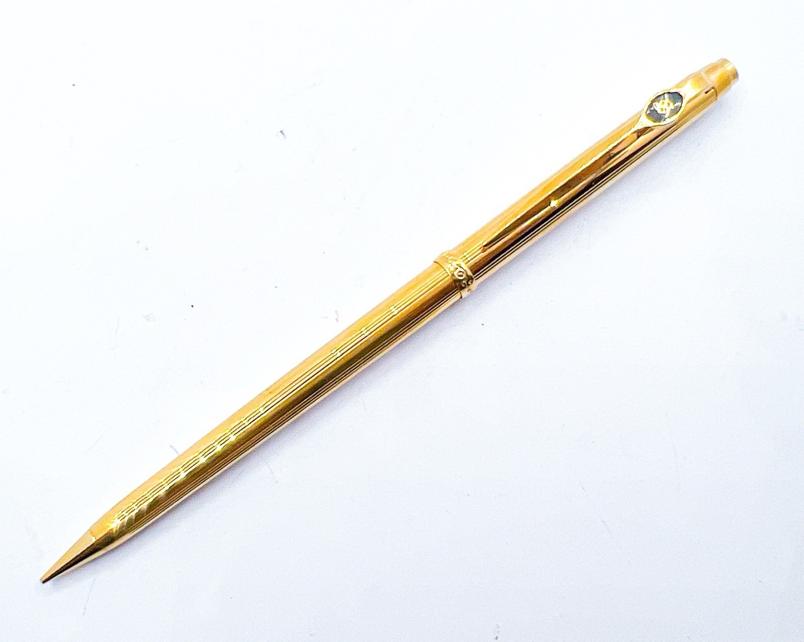 SAILOR Slim Mechanical Pencil Gold Plated 0.5mm Push Cap Full Metal
