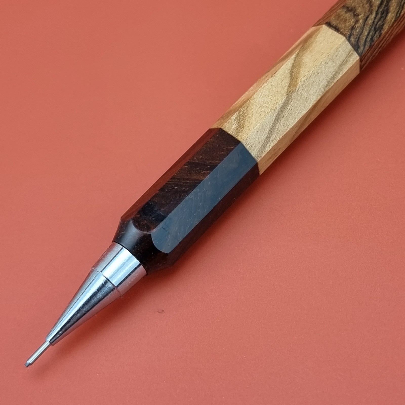 Hand Crafted Pentel PG5 Mechanical Pencil with Octagonal Wood Barrel