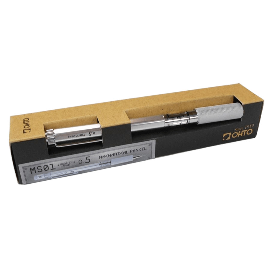 OHTO Mechanical Pencil 0.5mm MS01-SP5-SV White Brass Aluminum
