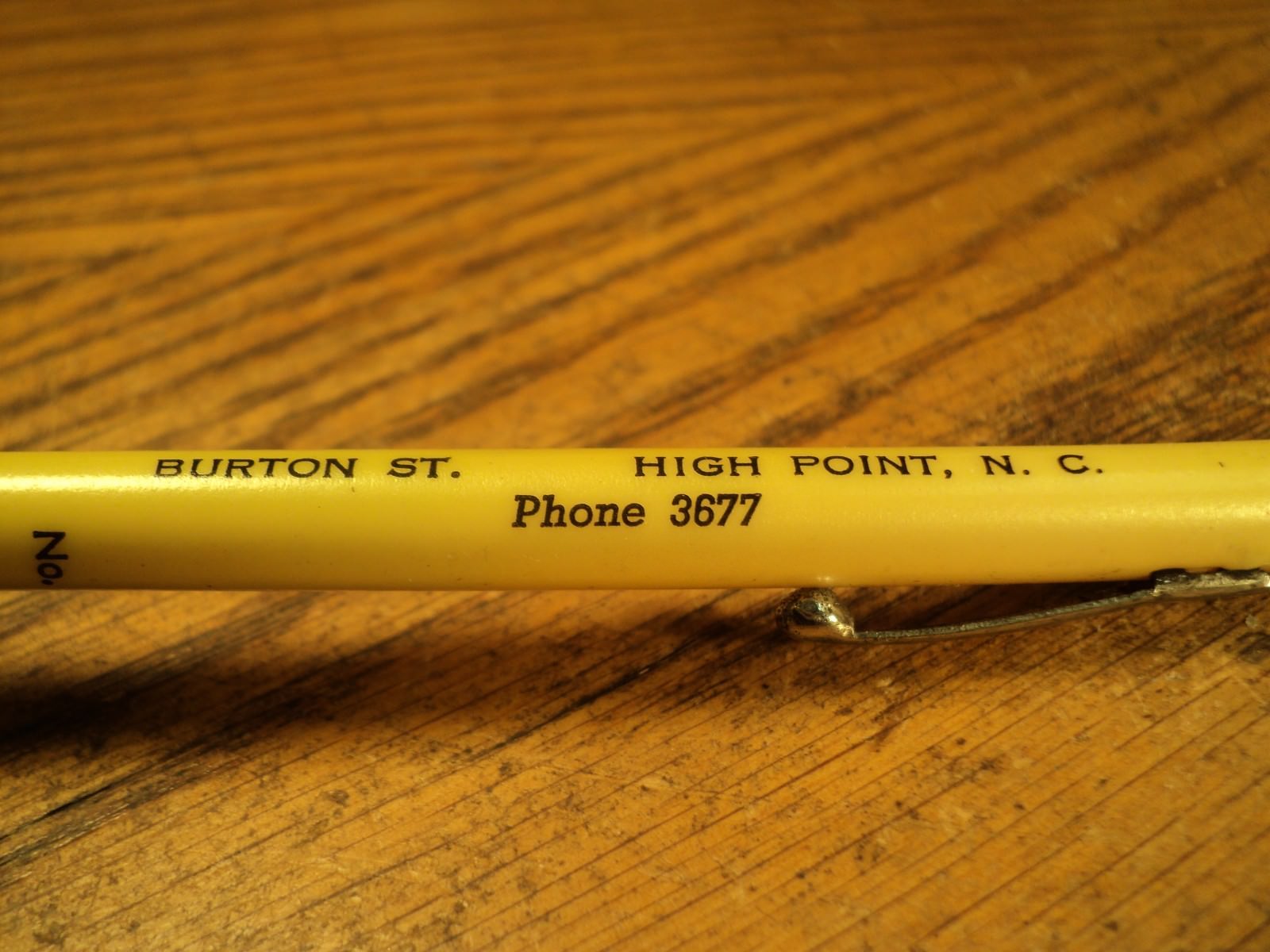 Vintage Mechanical Pencil Hamilton-Boone Lumber High Point NC Sample No. 486