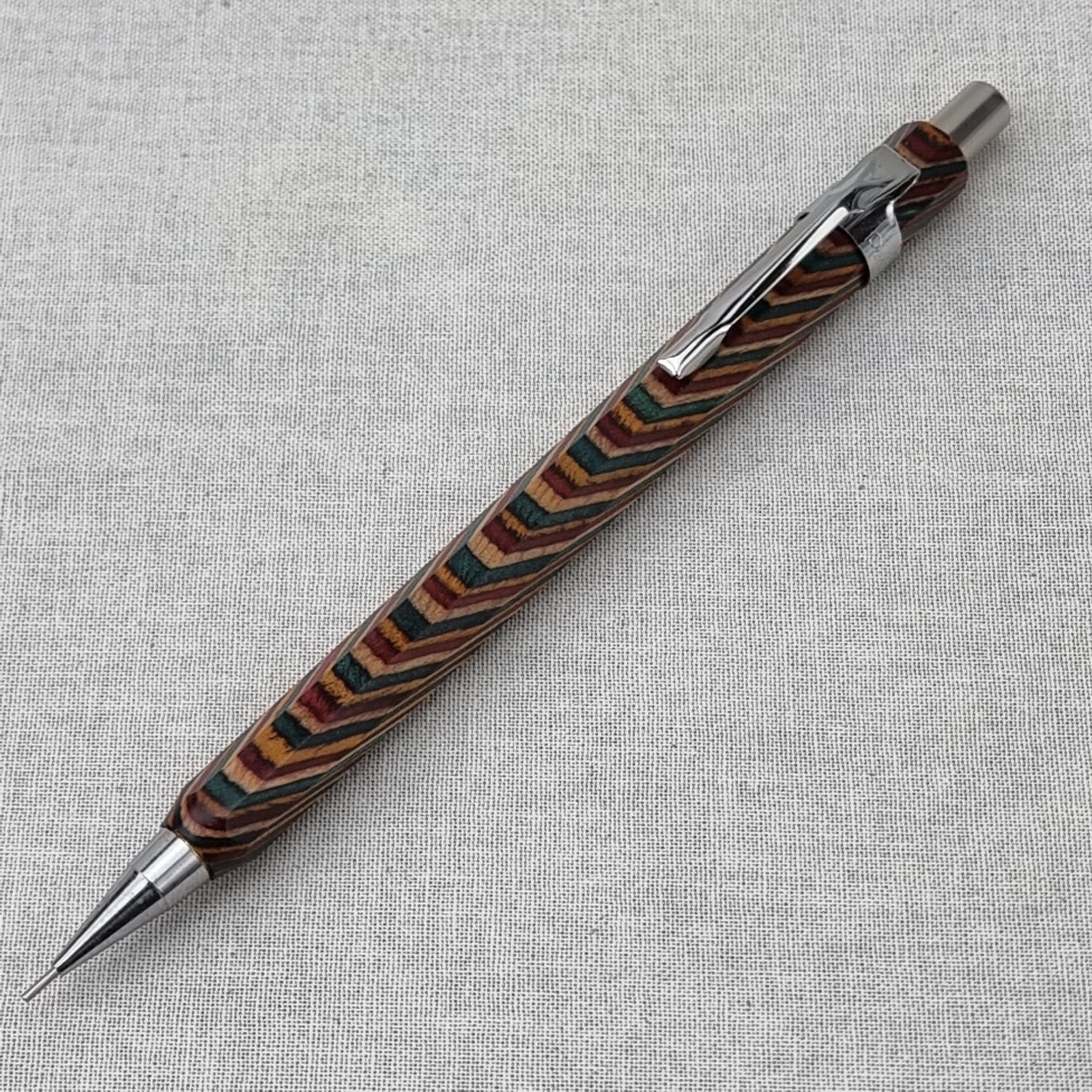 Hand Crafted Pentel P-205(0.5mm) Mechanical Pencil with Octagonal Wood Barrel