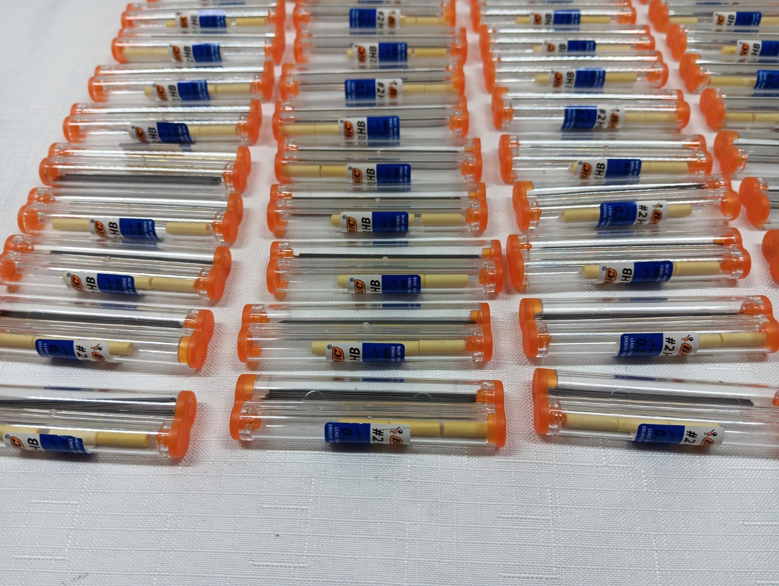 40 BIC Mechanical Pencil Lead Refill 0.5mm #2 HB Lead with Narrower Eraser