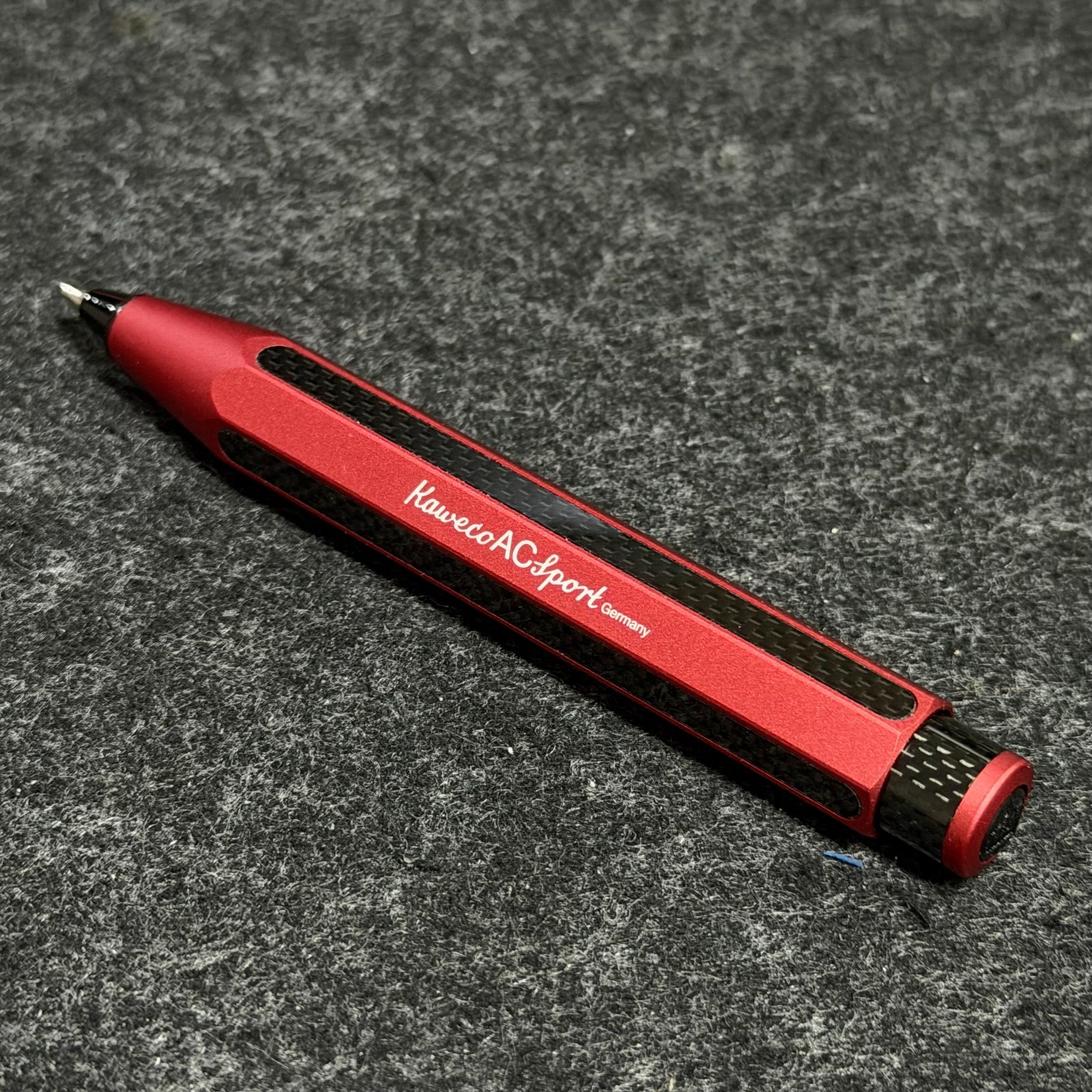 NEW Kaweco AC Sport Mechanical Pencil 0.7mm Red Carbon Fiber Aluminum Germany