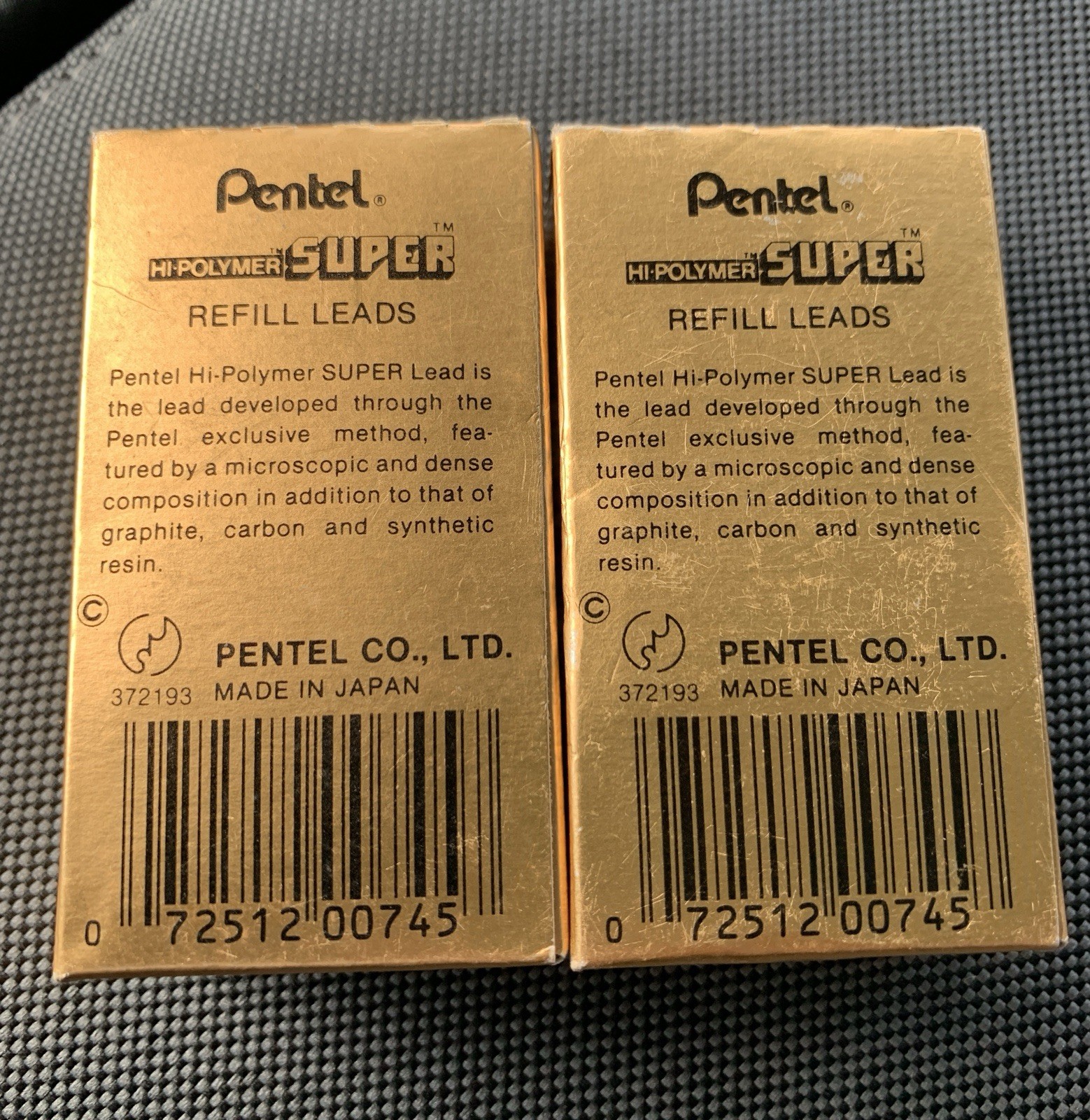 2X Pentel Hi-Polymer Super Refill Pencil Leads 0.5mm HB 72 Leads Per box